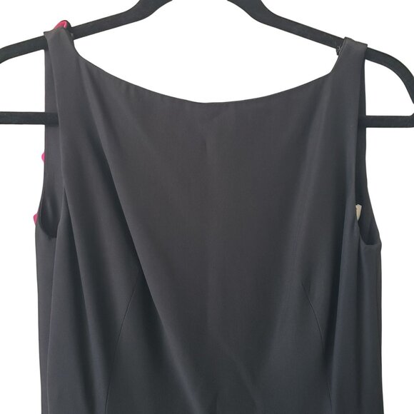 Alexander McQueen Black Pink Ruffle Two Tone Crepe Sheath Dress Punk Goth Glam - Picture 5 of 16